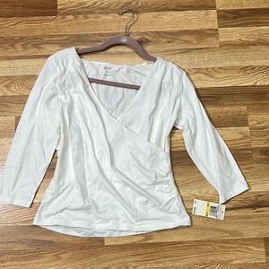 Michael Kors wrap white top size MP